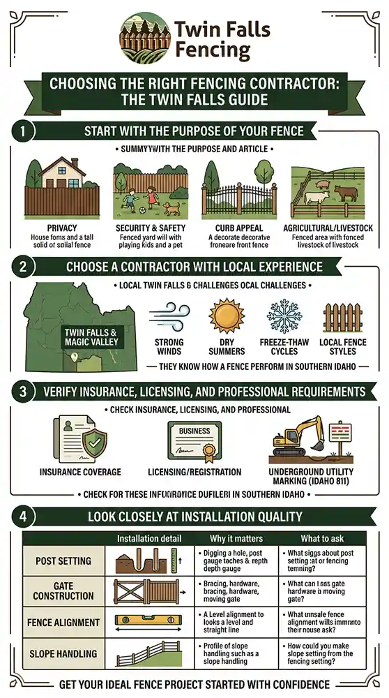 how to choose the righ fencing contractor in twin falls