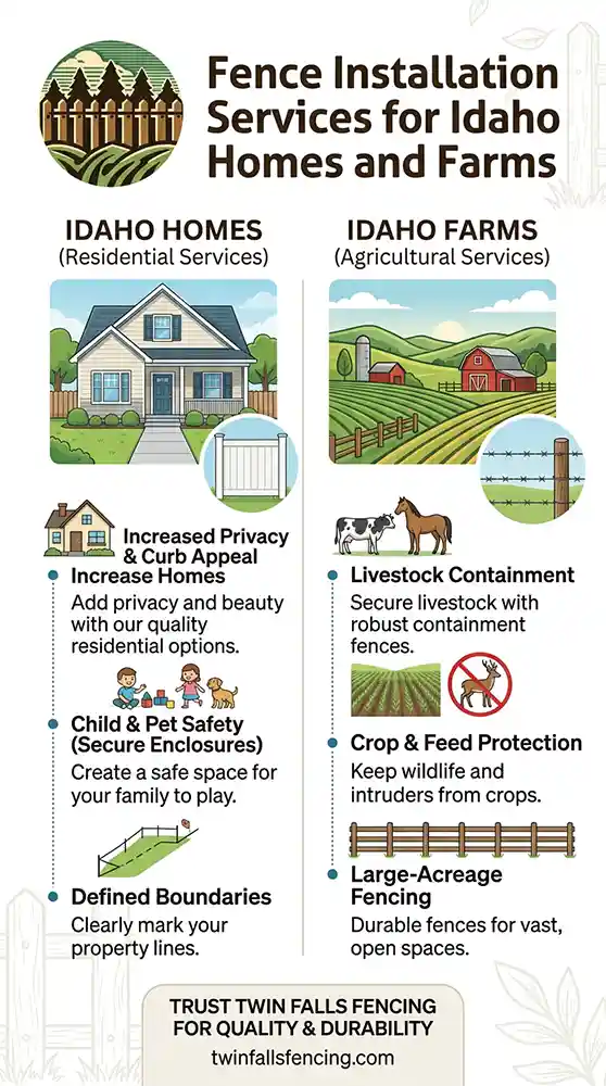 fence installation for idaho homes and farms